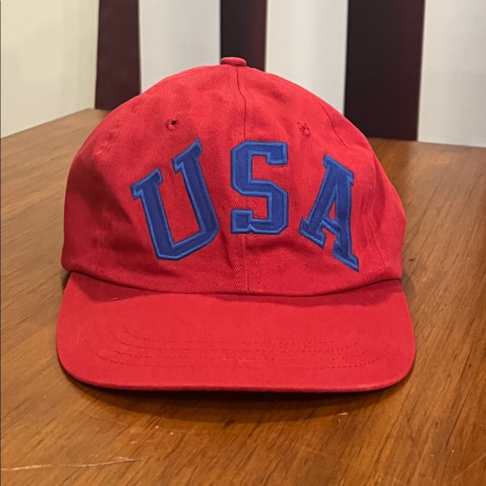 Polo Sport USA Ralph Lauren Hat Cap 1999 Red Blue Adjustable